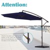 HYLEORY Beeram 120" Round Cantilever Umbrella with Counterweight - 4 of 4