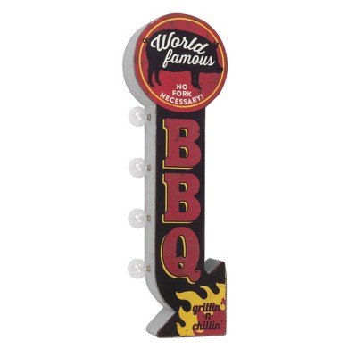 Famous LED BBQ Vintage Marquee Off the Wall Sign - Crystal Art Gallery