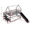 NicBex Twin over Twin Bunk Bed with Guardrail and Convertible Slide,House Loft Bed with Built-in Ladder,Noise Reduced Bunk Beds for Bedroom - 3 of 4