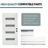 36 x 80 inch Fiberglass Entry Door with Brickmould Down Fiberglass Door with Vinyl Frame and 4-Lite Frosted Glass Left Hand Inswing - 4 of 4