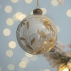 TopComfy Decorative Object Glass Christmas Ball Ornaments Glitter Painted Set for Holiday Decor, White, 4.7"*4.7"*4.7" - 3 of 4
