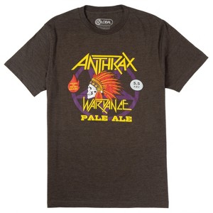 Mens Anthrax Heavy Metal Shirt - Anthrax Scott Ian, Joey Belladonna, Charlie Benante and Dan Lilker - Classic Tour Merch Tee (Espresso Heather, Small) - 1 of 1