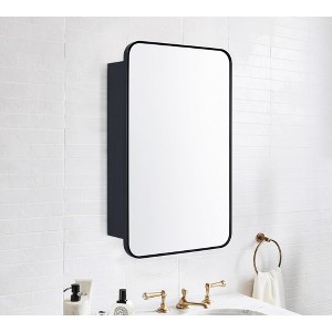 TEHOME Garnes Rectangular Recessed or Surface Mount Metal Medicine Cabinet with Mirror - 1 of 4