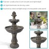 Sunnydaze Outdoor Backyard Polyresin Solar Powered 2-Tier Pineapple Top Water Fountain Feature - 33" - image 2 of 4