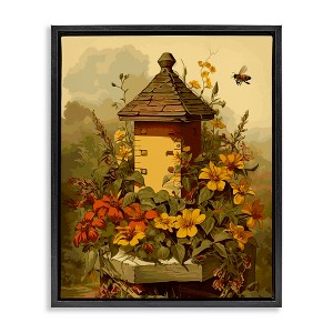 Stupell Industries Bees & Floral Architecture, 25" x 31" - 1 of 4