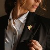 Ross-Simons 2.32 ct. t.w. Multi-Gemstone Hummingbird Pin/Pendant Necklace in 18kt Gold Over Sterling Size 18 - 3 of 4