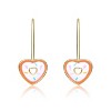 Guili Dainty Toddler/Young Kids Sterling Silver 14k Gold Plated Heart Donut Earrings, Adorable and Fun Design for Everyday Wear and Special Occasions - 2 of 3