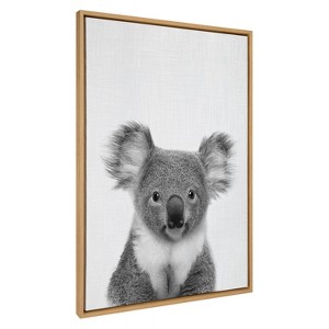 Sylvie Koala And Portrait By Simon Te Tai Framed Wall Canvas - Kate & Laurel - 1 of 4