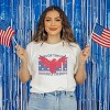 Simply Sage Market Land Of The Free Eagle Short Sleeve Tee - XS - White - 2 of 4