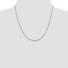 Black Bow Jewelry 1.3mm 14k White Gold Solid Round Snake Chain Necklace - 2 of 4
