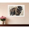 HomeRoots The Boss Bison Only White Framed Print Wall Art - 2 of 4