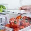 OU Fridge Organizer Bin with Vented Lid, Clear Stackable Refrigerator Storage Container, Produce Kitchen Storage Bin, BPA Free, 4 Pack - 4 of 4