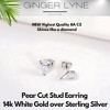 Pear Cut Stud Earrings for Women 2.66ct Simulated Diamond Sterling Silver Ginger Lyne - 3 of 4