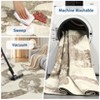 Modern Washable Area Rug, Abstract Print Floor Cover with Non Slip Backing, Low Pile Stain Resistant Indoor Carpet for Bedroom - 3 of 4