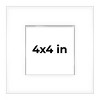 PosterPalooza | Square Modern Shadow Box 1" Depth White Picture Frame - UV Acrylic, Backing, Hanging Hardware - 2 of 4