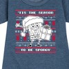 Girls' - SpongeBob SquarePants - Spongebob Xmas Sweater Graphic Short Sleeve Fleece Dress - 2 of 4