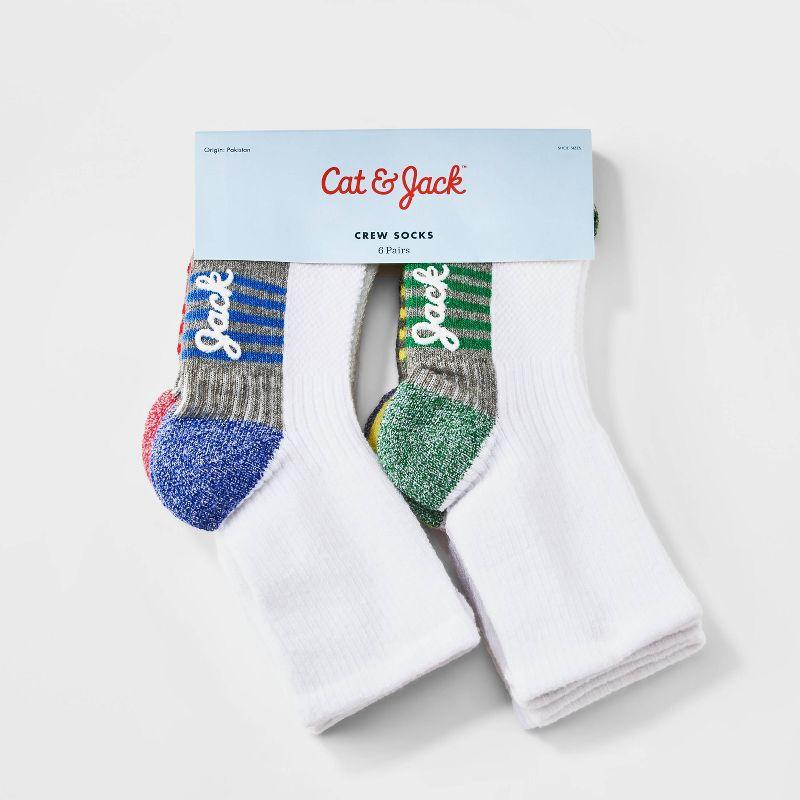 Baby Boys' 6pk Crew Socks - Cat & Jack™, 2 of 6