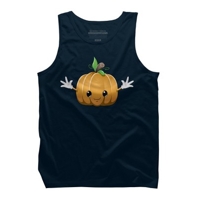 Men's Design By Humans Halloween Pumpkin Monster 6 By LironPeer Tank Top