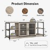 Farmhouse TV Stand for 65/75 Inch TVs, Entertainment Center with Storage Cabinet and Mesh Doors, Furniture for Living Room - 2 of 2