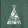 Women's - Instant Message - Sea Shell Christmas Tree Lightweight French Terry Wide Neck Long Sleeve Shirt - 2 of 4