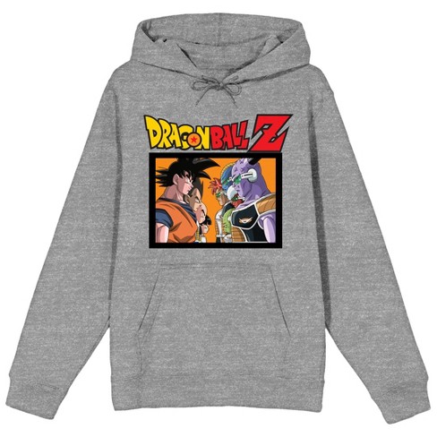 Dragon Ball Z Group Art Long Sleeve Gray Heather Adult Hooded