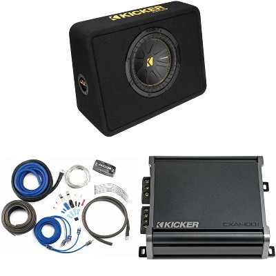 Kicker 10 Inch Comp Truck Bass Package 50TCWC102 with 46CXA4001 and amp wire kit
