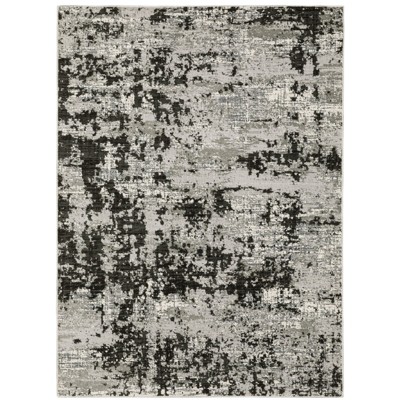 Oriental Weavers Caravan 4153Q Grey/ Black Indoor Area Rug - 5'3" x 7'6"