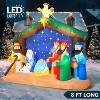Joyfy 8 FT Long Christmas Inflatables Decoration, Christmas Nativity Scene Set with Built-in LEDs for Xmas Party Indoor Outdoor Yard Garden Lawn Decor - 2 of 4