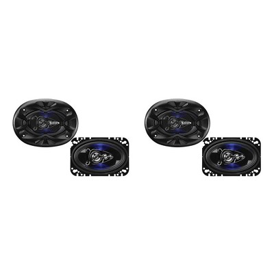 Boss Audio Rage 4" x 6" 4 Way 250W Full Range Audio Video Speakers (4 Pack)