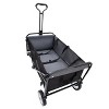 VYNXARIA Collapsible Foldable Wagon Cart with strapping system Beach Wagon Utility Cart Utility Wagon Grocery Cart,Black - 4 of 4