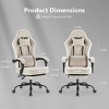 SEVOBAL Office Chair Desk Chair Computer Chair Office Chairs with Lumbar Support Swivel Rolling Easy Assembly Home Gift, Beige, 25.2"*25.4"*48.4" - 3 of 4
