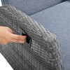 3 Pieces Wicker Furniture Set, Adjustable Outdoor Rattan Wicker Two-Person Lounge Chair And Coffee Table - 2 of 4