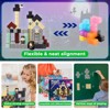 Angel Sar Magnetic Blocks Magic's House Set, 100-Piece STEM Building Cubes, Montessori Sensory Toys for Kids Ages 3-10, Christmas Gifts - 4 of 4