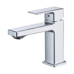 ChicFurnit Bathroom Sink Faucet Modern Single Hole Design with Two 9/16 of an inch Hoses for Simple Setup, Silver, 13"*8.27"*2.76" - 1 of 4