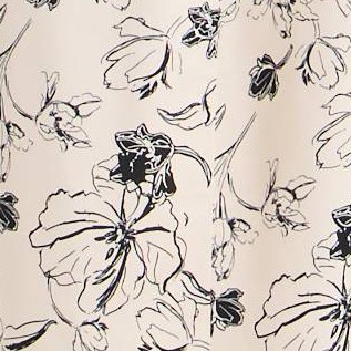 Cream/Black Floral