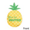 Big Dot of Happiness Tropical Pineapple - Shaped Fill-in Invitations - Summer Party Invitation Cards with Envelopes - Set of 12 - image 3 of 4