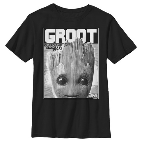 Boy's Marvel Guardians Of The Galaxy Vol. 2 Baby Groot Close-up T-shirt ...