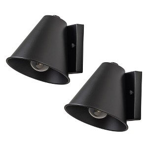 C Cattleya 1-Light Black Outdoor Walll Sconces(2-Pack) - 1 of 4