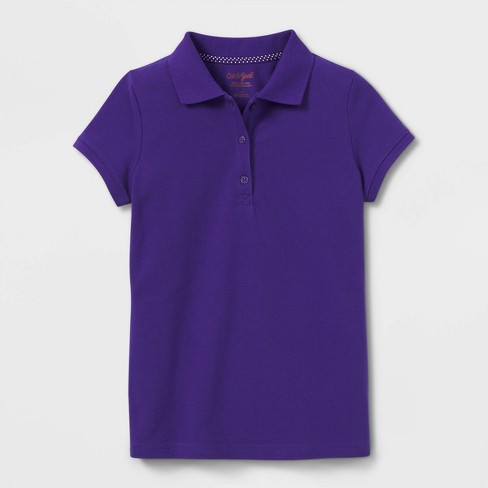 girls purple polo shirt