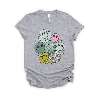 Simply Sage Market Women's Lucky Smiley Disco Short Sleeve Graphic Tee