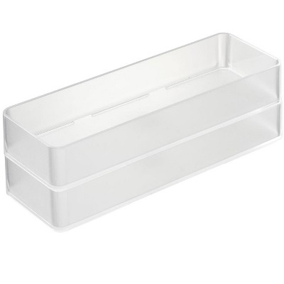 Yamazaki Home - Stackable Clear Organizers [Set of 2] - Four Sizes