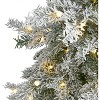 Nearly Natural 5-ft Slim Flocked Nova Scotia Spruce Artificial Christmas Tree with 150 Warm White LED Lights and 433 Bendable Branches - 3 of 4