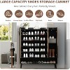 Large Shoe Cabinet with 3 Doors, 6-Tier Entryway Shoe Storage Cabinet with Adjustable Shelves, Freestanding Shoes Rack Organizer - 3 of 4