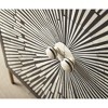 ORRD 2 Door Sunburst Bone Cabinet Black - Art Deco Accent Cabinet with Brass Base & Adjustable Shelves - 4 of 4