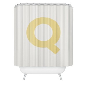 Deny Designs April Lane Art Block Monogram Shower Curtain - 1 of 3