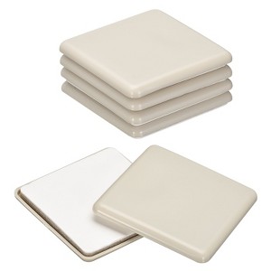 Unique Bargains Plastic Self-adhesive Square Carpeted Tile Vinyl Sliding Pads - 1 of 4