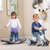 Costway 3 in 1 Rocking Horse with Detachable Balance Board and Height Adjustable Seat Grey&Blue/Pink/Navy&Yellow - 2 of 4