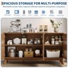 58" Sideboard Buffet Cabinet with Adjustable Shelves Storage & 4 Doors, Wood Buffet Console Table - 4 of 4