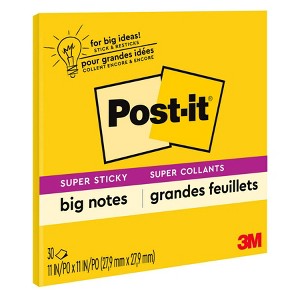 Post-it® Super Sticky Big Note, 11 in. x 11 in., Yellow - 1 of 4