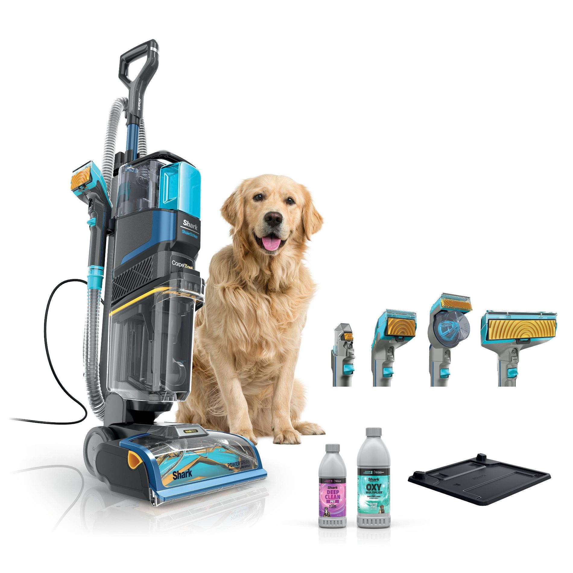 Shark CarpetXpert HairPro with StainStriker, Deep Carpet, Rug & Upholstery Cleaner, Stain Eliminator Gray EX301TGT